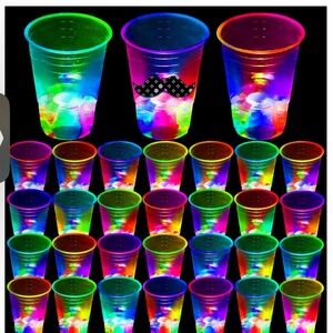 40 Pack Glow Party Cups - for Indoor/Outdoor Party Event Fun 009